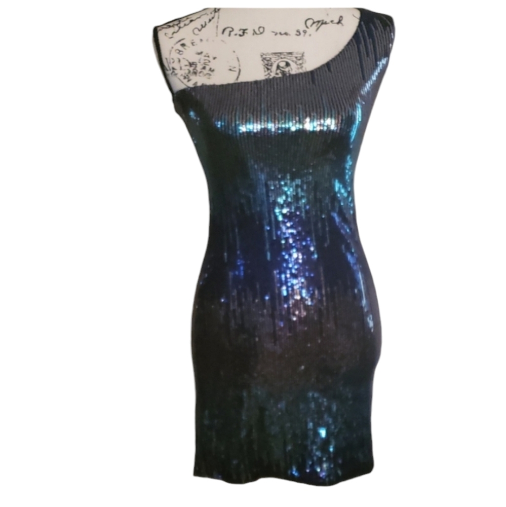 Love Reign One shoulder Sequins  bodycon Dress size S